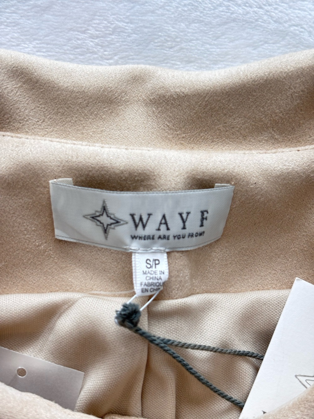 WAYF Elena Cream Cropped Suede-Like Button Front Jacket--NWT--S - Picture 8 of 16